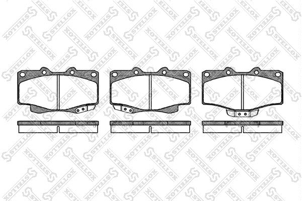 STELLOX 1995-2002 Toyota 4Runner Front Disc Brake Pad Set 0446535190