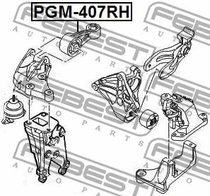 FEBEST 2006-2009 Peugeot Expert Right Engine Mount PGM-407RH