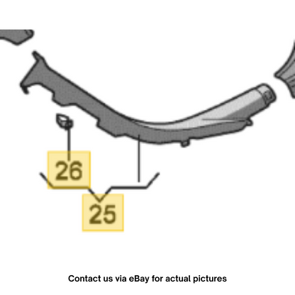 2012–2015 Audi A6 Right Rear Inner C-Pillar Trim Used OEM 4G0867768A