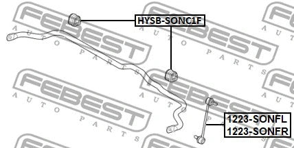 FEBEST HONDA Link/Coupling Rod, Stabiliser Bar 1223-SONFR