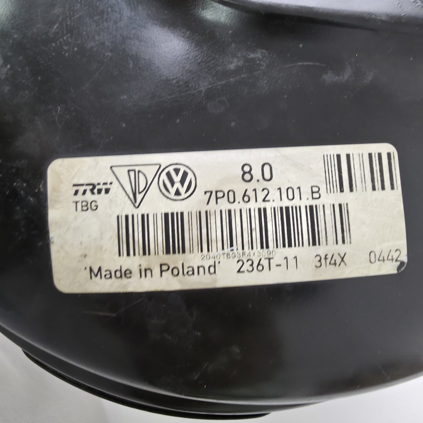 2012-2016 Porsche Cayman Power Brake Booster 7P0612101B