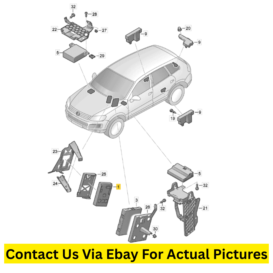 2012 Volkswagen Touareg Convenience Control ModulewithBracketUsedOEM 4H0907064BK