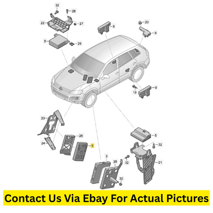 2012 Volkswagen Touareg Convenience Control ModulewithBracketUsedOEM 4H0907064BK