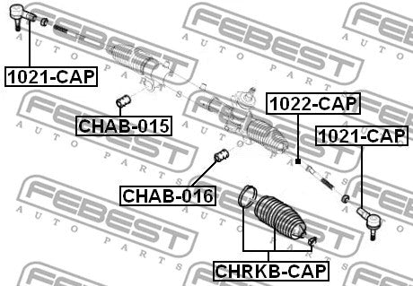 FEBEST 2002-2010 Saturn Vue Steering Rack Bushing CHAB-016