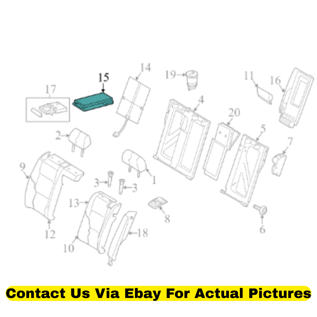 2013 Audi A4 Quattro Rear Middle Seat Armrest Used OEM 8T0885875AH38M