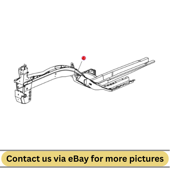 2010 Chevrolet Cruze Front Compartment Side Rail Right Used OEM 94532371