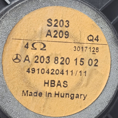 2002-2007 Mercedes-Benz C-Class W203 Rear Door Speaker A2038201502