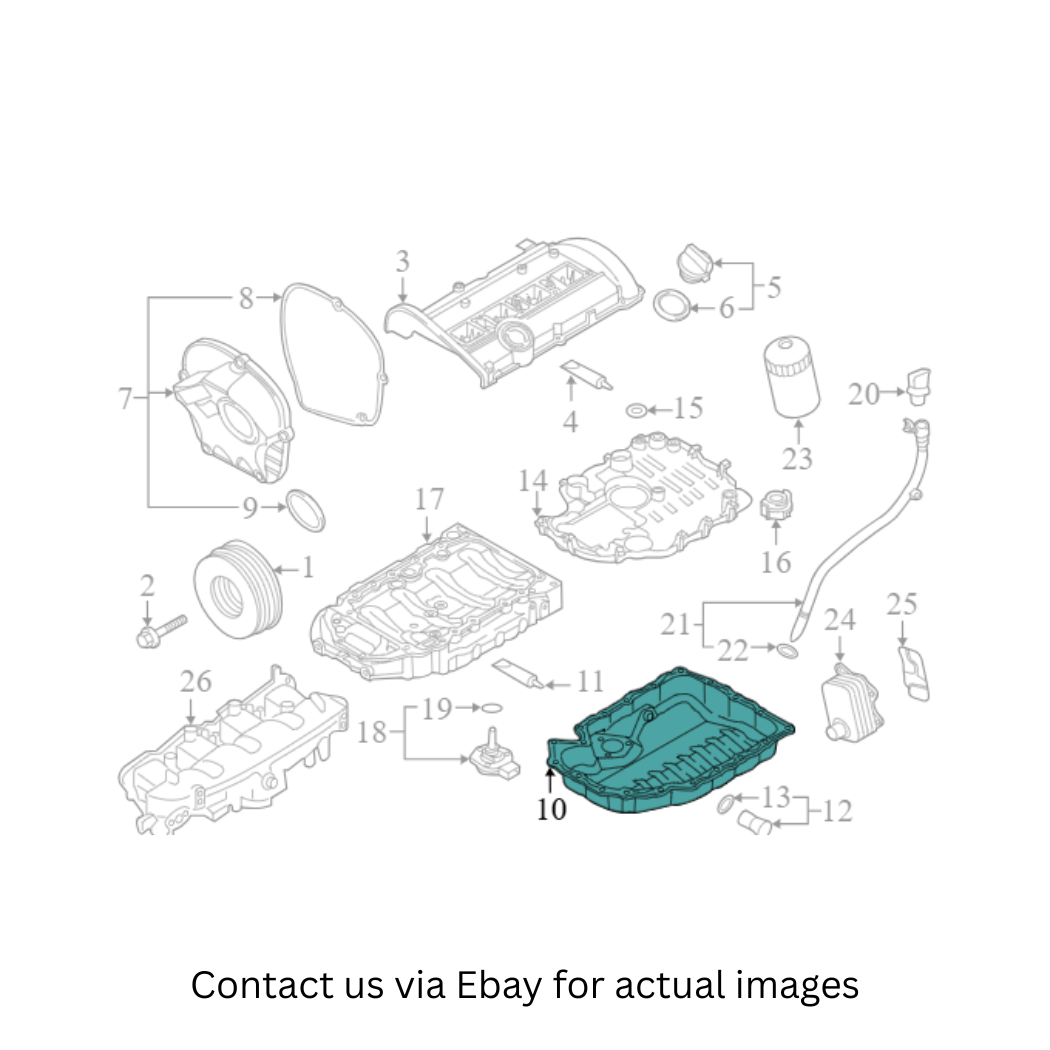 2015 Audi Q5 Engine Oil Pan Lower/Sump Used OEM 06H103600AA