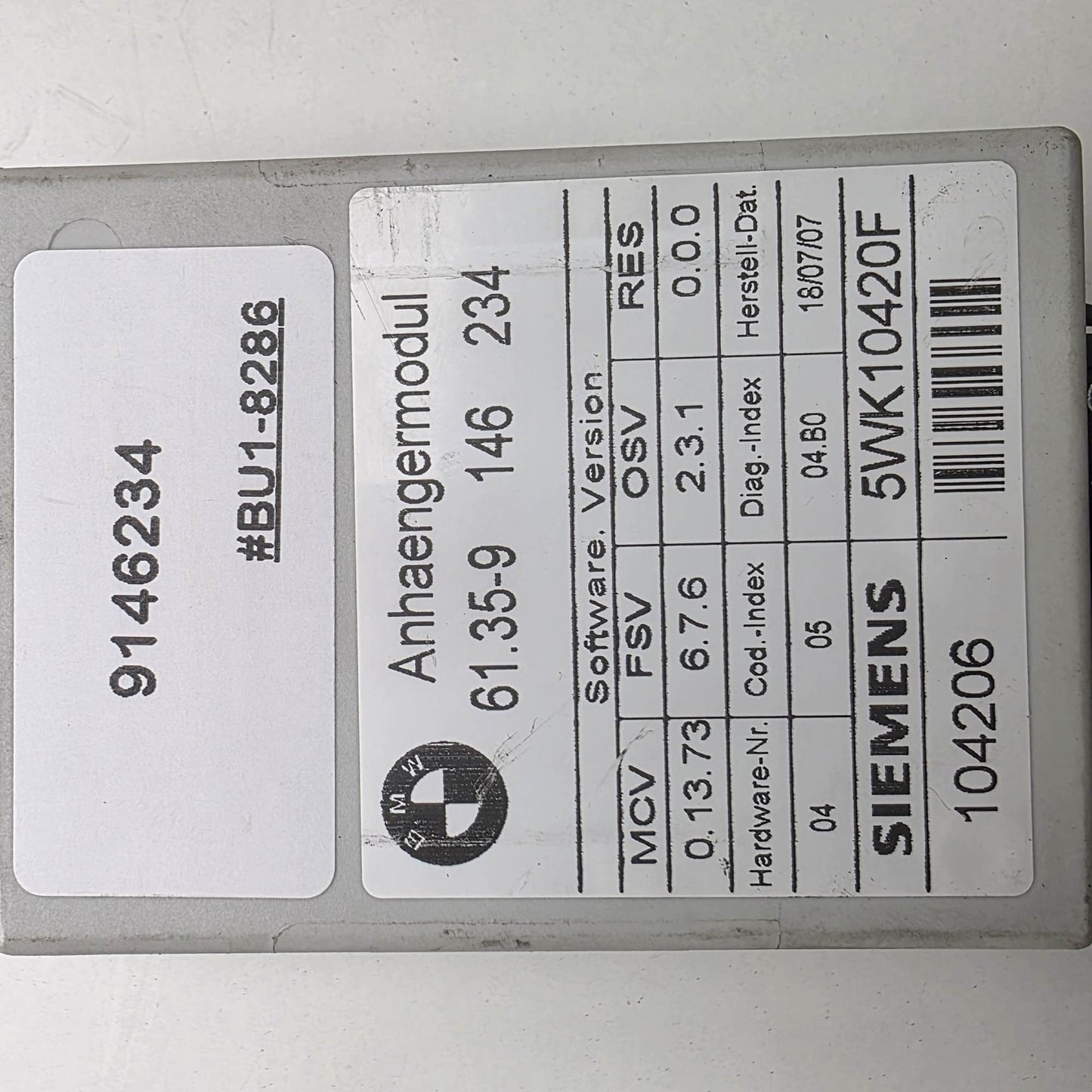 2006-2013 BMW E70 Trailer Towing Control Module 9146234
