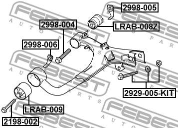 Febest 06-09 Land Rover Range Rover Sport Control Arm Bolt 2998-004