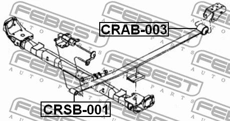 FEBEST DODGE, CHRYSLER Bush, leaf spring - CRSB-001