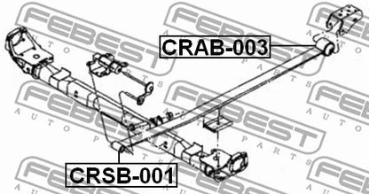 FEBEST DODGE, CHRYSLER Bush, leaf spring - CRSB-001