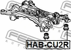 FEBEST 2008-2012 Acura TSX Subframe Bushing HAB-CU2R