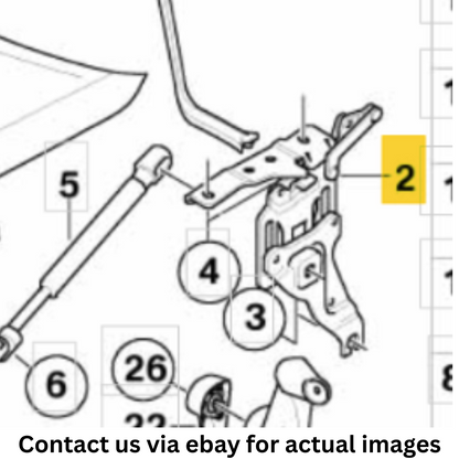 2009 BMW X5 Hood Hinges L+R Used OEM