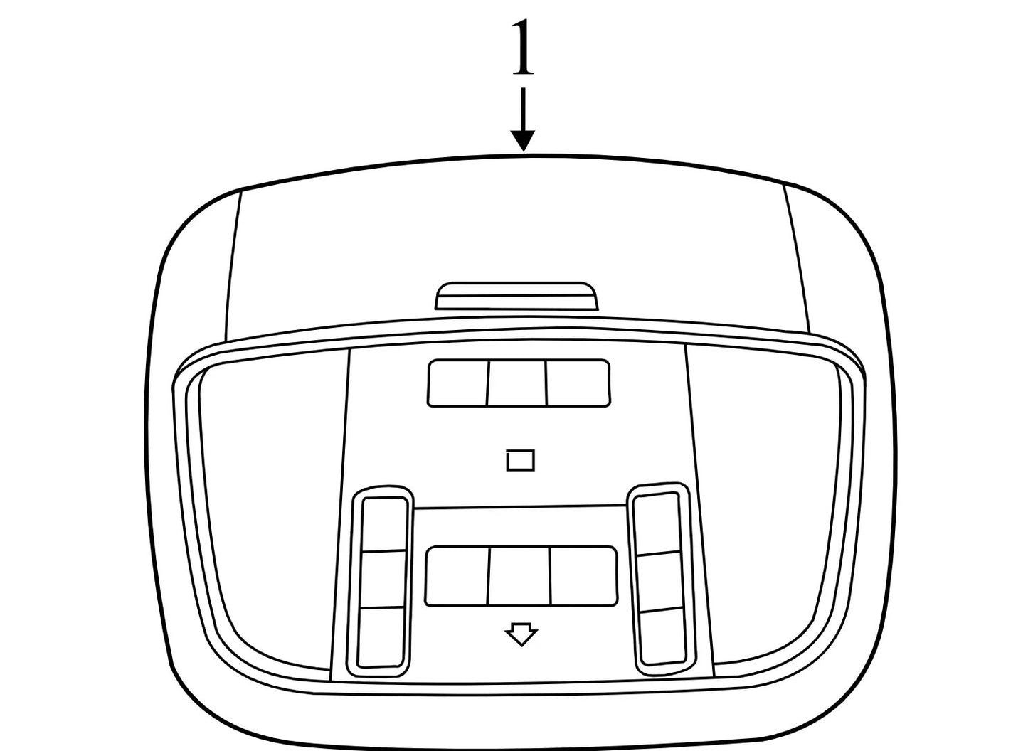 2015 Jeep Grand Cherokee Overhead Console Used OEM 1VS221X9AE