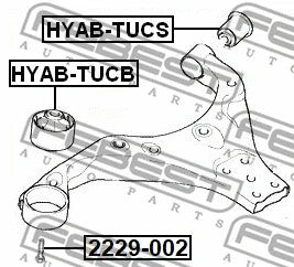 FEBEST 1999-2013 Hyundai Accent Camber Adjusting Eccentric Bolt 2229-002