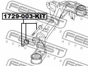 FEBEST VAG Camber Correction Screw 1729-003-KIT