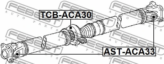 FEBEST 2005-2020 Toyota RAV4 Drive Shaft Bearing TCB-ACA30