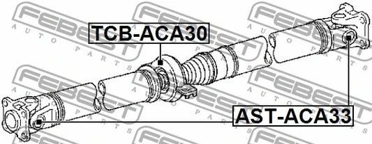 FEBEST 2005-2020 Toyota RAV4 Drive Shaft Bearing TCB-ACA30