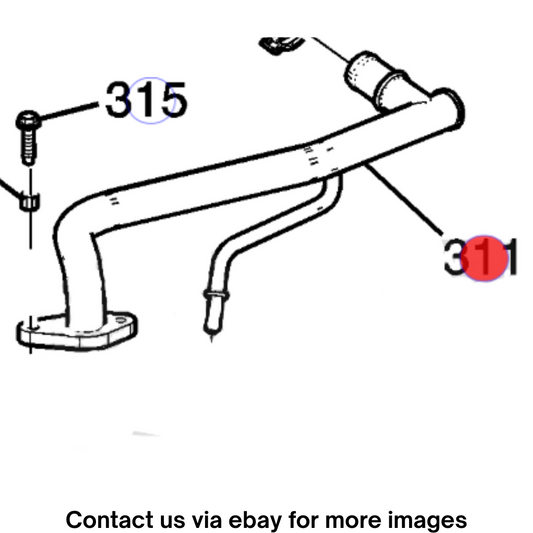2018 Cadillac CTS Thermostat Bypass Pipe Used OEM 12656139