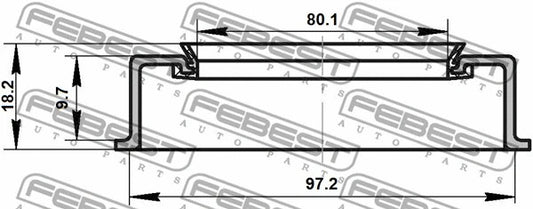 FEBEST 2010-2015 Toyota Hilux Oil Seal Front Hub 95ADY-82971018X