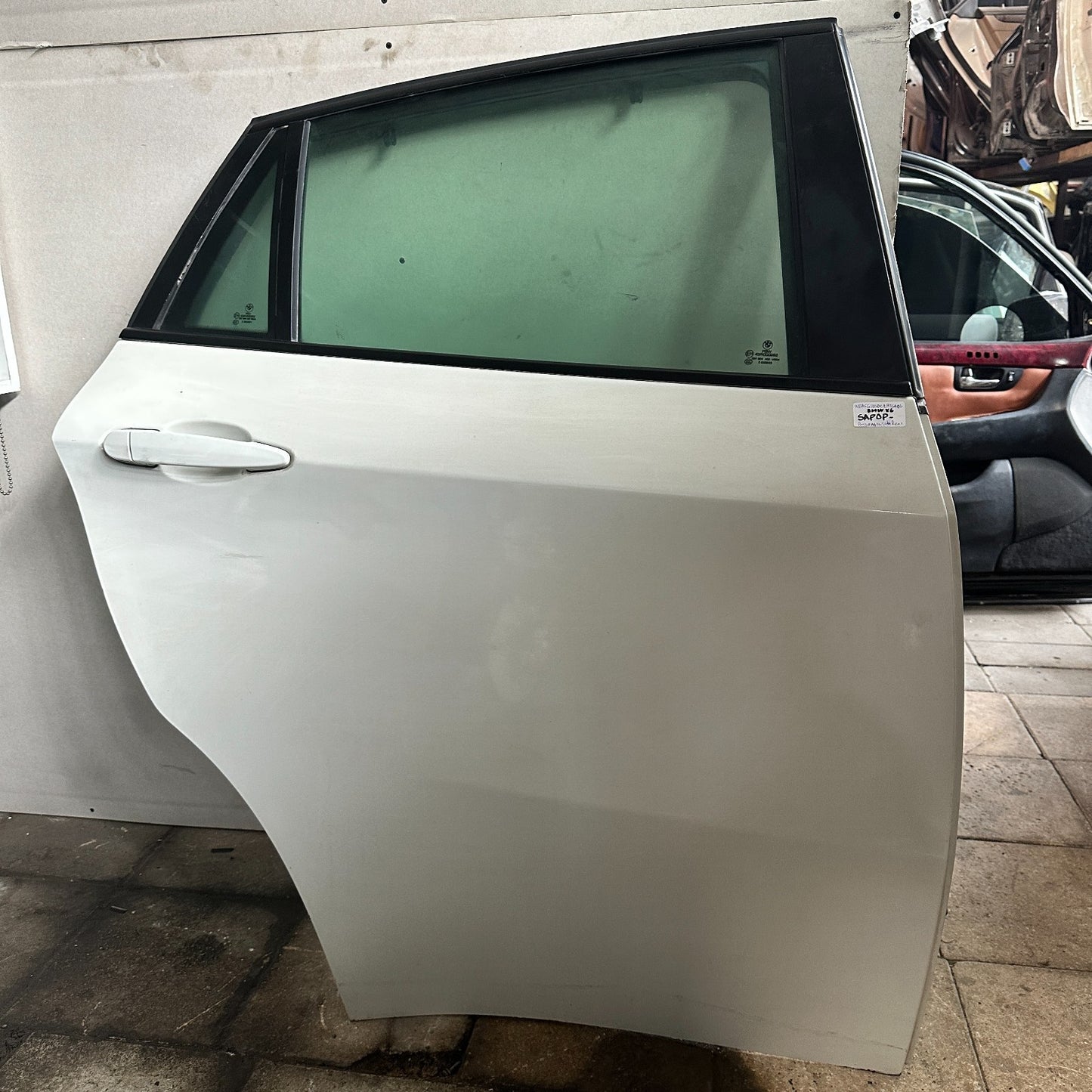 2012 BMW X6 Right Rear Door Carrier & Handle Used OEM