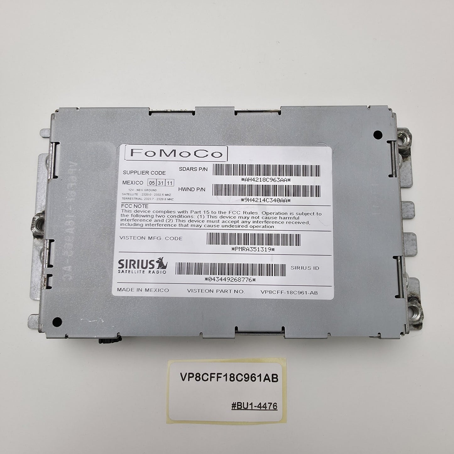 2007-2012 Land Rover Range Rover Satellite Radio Tuner VP8CFF18C961AB