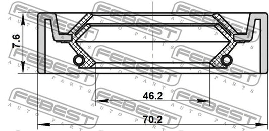 FEBEST 2007-2015 Ford Edge Drive Shaft Oil Seal 95IDS-48700809C