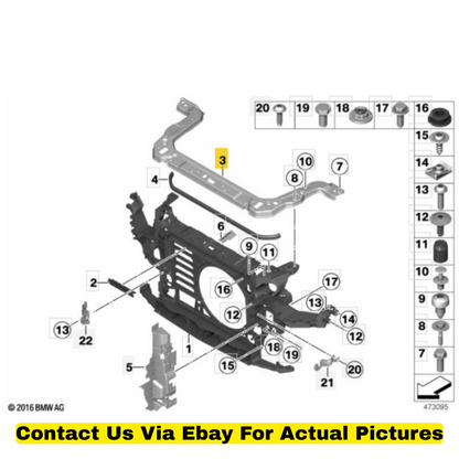 2012 Mini Cooper Countryman Lock Bridge Hood Support Used OEM 51649802026