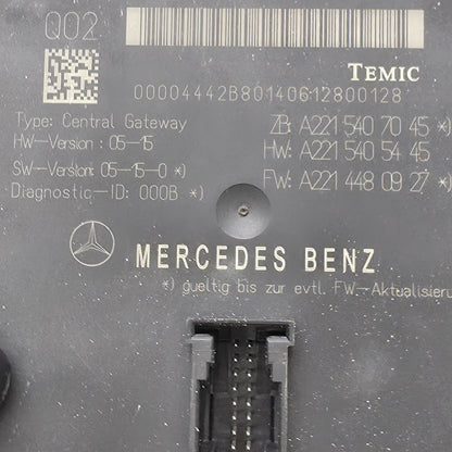 2007-2014 Mercedes-Benz W221 Central Gateway Module A2215407045