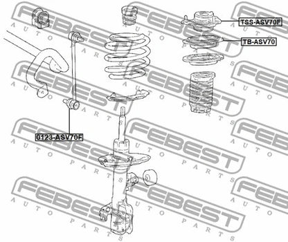 FEBEST 2018 Toyota Camry Front Shock Absorber Bearing TB-ASV70