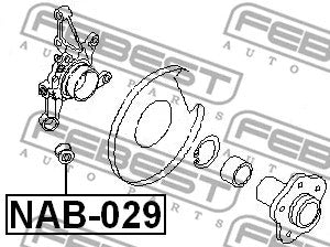 FEBEST 1990-2007 Nissan Axxess Rear Knuckle Lower Bushing NAB-029
