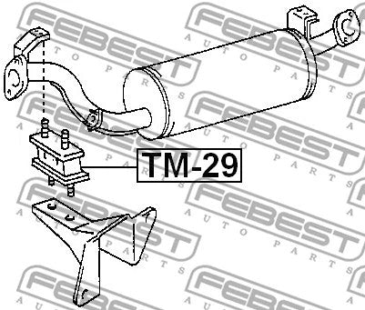 FEBEST 1990-2009 Toyota Land Cruiser Mounting Kit Exhaust System TM-29