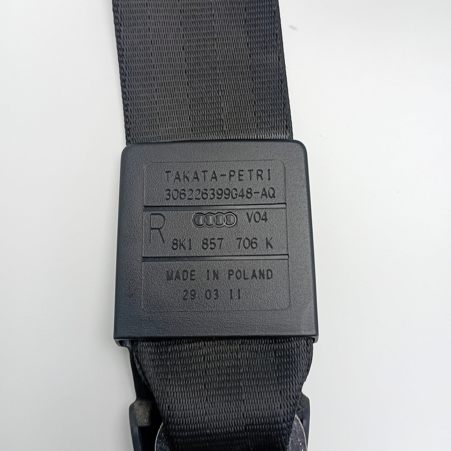 2007-2016 Audi A4 Front Right Seat Safety Belt 8K1857706K