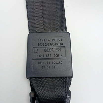 2007-2016 Audi A4 Front Right Seat Safety Belt 8K1857706K