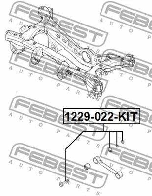 Febest 10-22 Kia Sportage Camber Adjusting Eccentric Bolt Kit 1229-022-KIT
