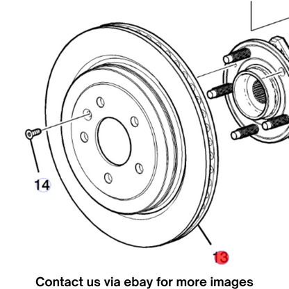 2018 Cadillac CTS Rear Brake Rotor Used OEM 13578196