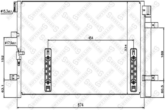 STELLOX 2012-2015 Audi A6 A/C Condenser 4G0260403A