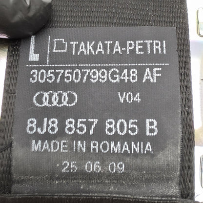 2006-2015 Audi TT MK2 8J Rear Left Seat Belt Assembly 305750799G48