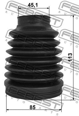 FEBEST 2014-2017 Hyundai Sonata Boot Outer CV Joint Kit 2217-D4224RH
