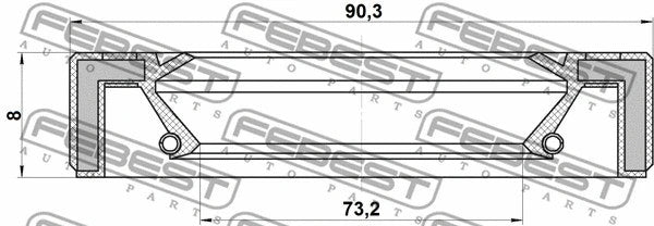 FEBEST 1997-2000 Audi A8 Drive Shaft Oil Seal 95GAY-75900808R