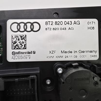 2007-2016 Audi Q5 Climate Control Panel Heater Control 8T2820043AG