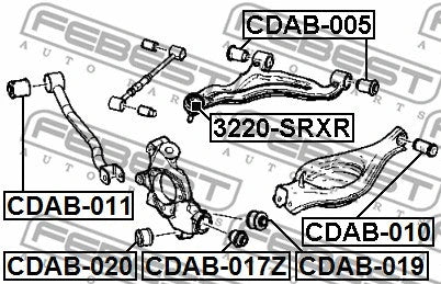 FEBEST 2007-2014 Cadillac CTS Rear Knuckle Bushing CDAB-020