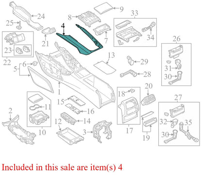 2012 Audi A7 Quattro Console Trim Panel Used OEM 4G0864261AAGC1