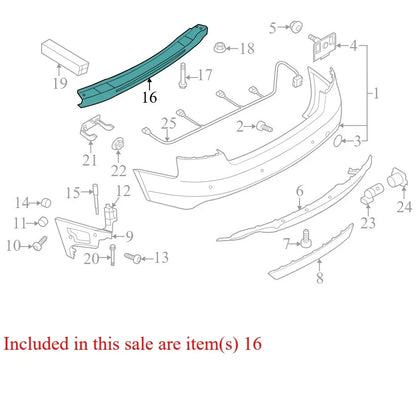 2013 Audi A4 Quattro Rear Bumper Impact Bar Used OEM 8T0807313A