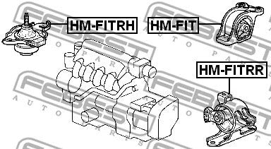 FEBEST 2007-2008 Honda Fit Right Engine Mount (Hydro) HM-FITRH