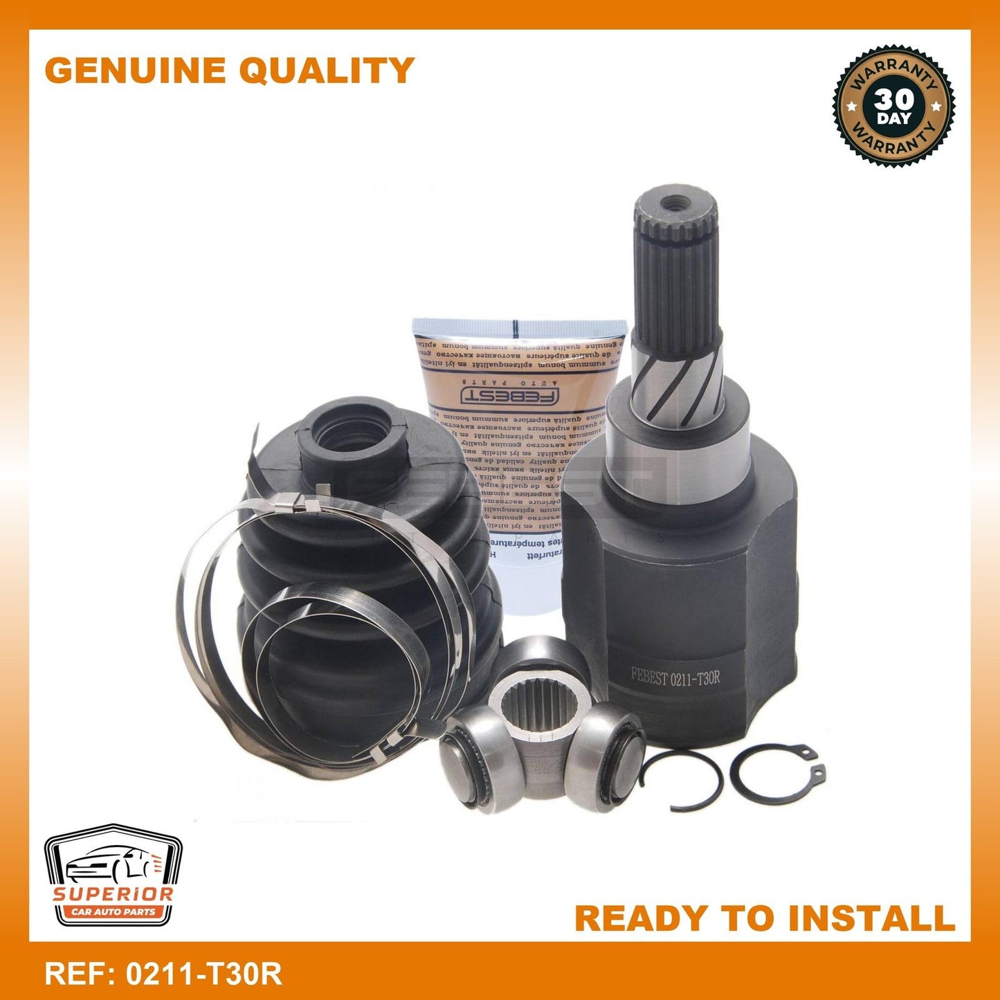 FEBEST 2002-2015 Nissan X-Trail Rear Inner CV Joint 0211-T30R