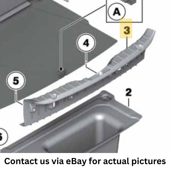 2011–2016 BMW 520i Trunk Loading Sill Cover USED OEM 51479163190