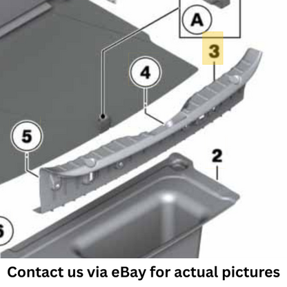 2011–2016 BMW 520i Trunk Loading Sill Cover USED OEM 51479163190