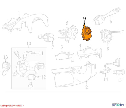 2018 Cadillac CTS Steering Angle Sensor Used OEM 13587663